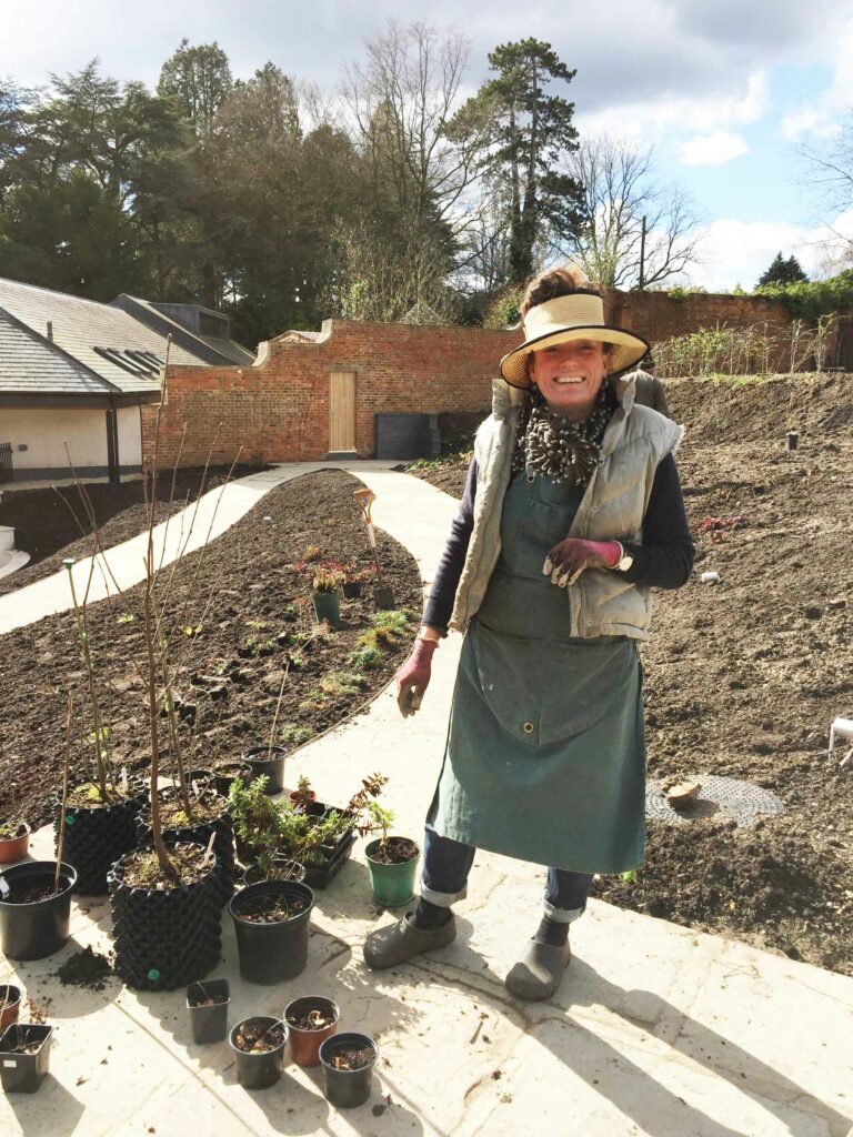 Cleo Mussi in the garden at Museum in the Park, Stroud