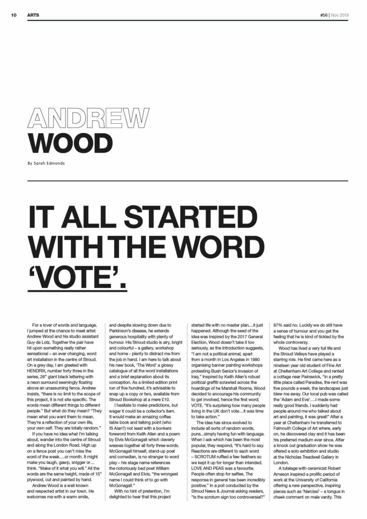 Page 1 ~ featuring artist Andrew Wood. 