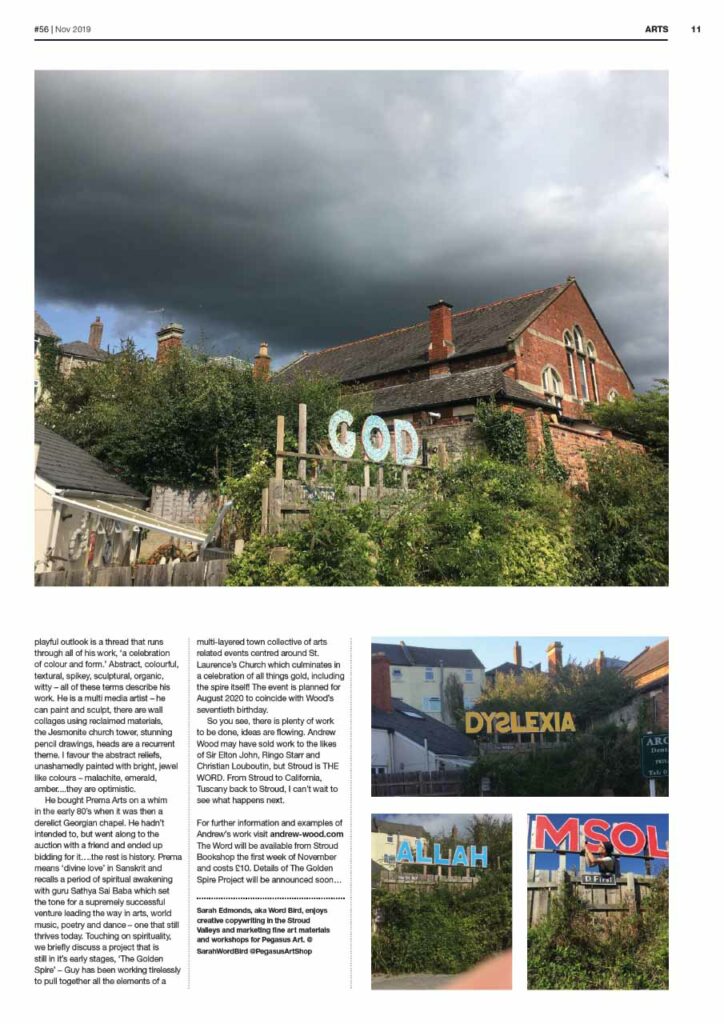Page 2 of Good on Paper magazine featuring artist Andrew Wood.