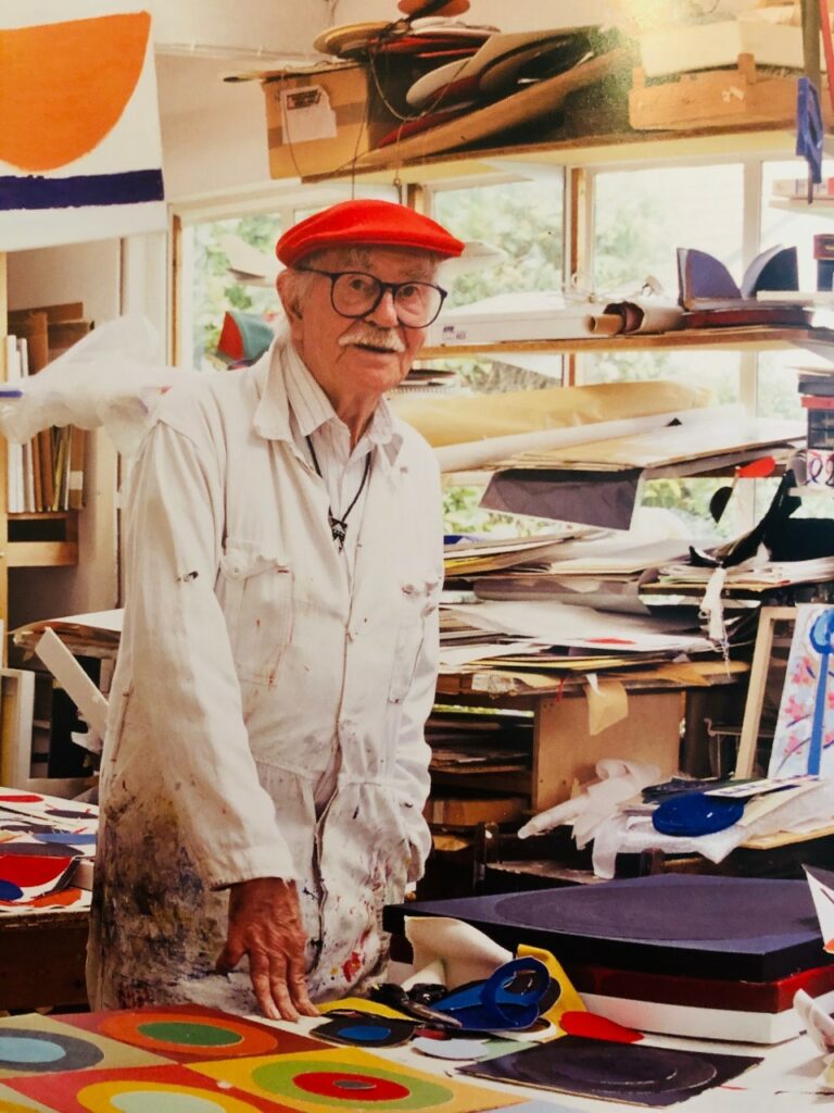 Sir Terry Frost in his studio