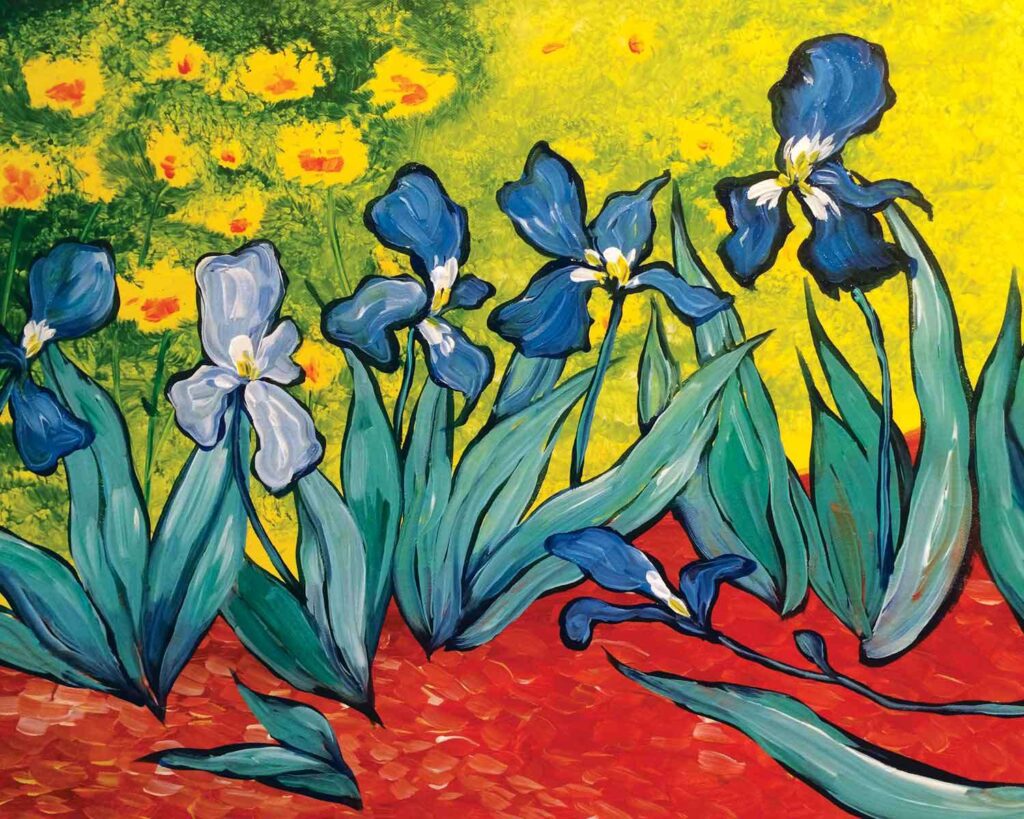 Irises by Van Gogh in a blog by Sarah Edmonds marketing