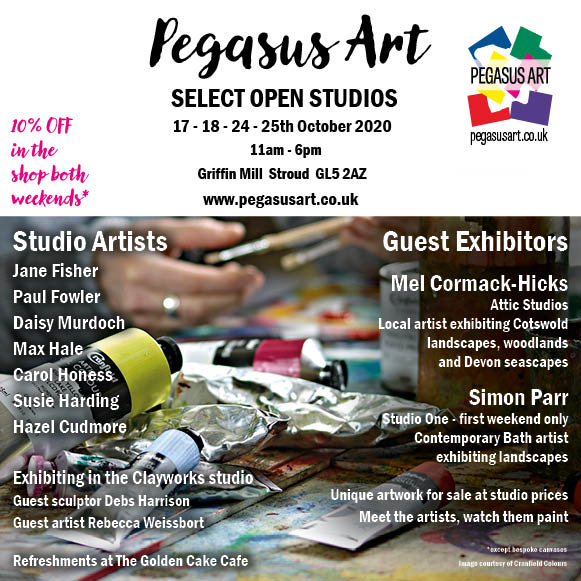 An advert for Select Trail Open Studios designed by Sarah Edmonds Marketing for Pegasus Art Studios